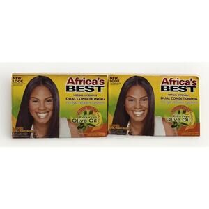 Africa’s Best No-Lye Relaxer System Super Olive Oil Herbal Intensive 2 Pack